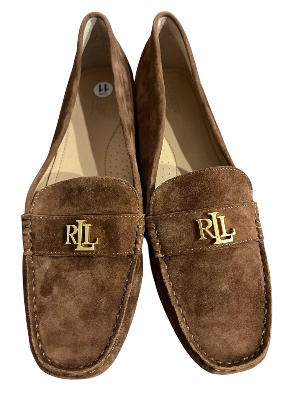 NWOT Lauren Ralph Lauren Jayna Suede Loafers Brown 11